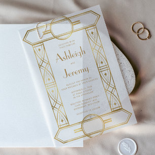 Gold Vintage Deco Rahmen Weiße Hochzeit