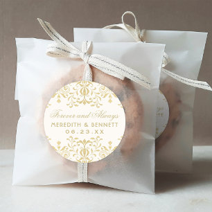 Gold Vintage Glamour Für Immer und Ewig Runder Aufkleber