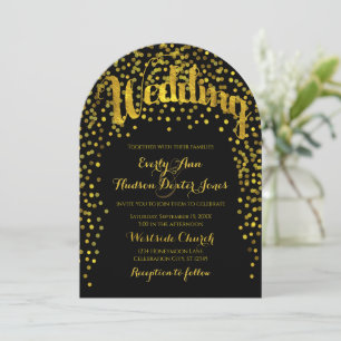 Gold Vintage moderne Typografie Einladung zur Hoch