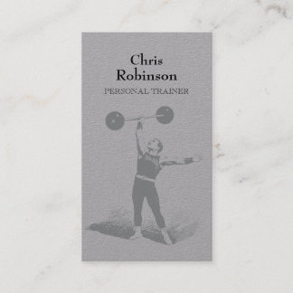 Gold Vintage Personal Trainer Business Card Visitenkarte