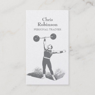 Gold Vintage Personal Trainer Business Card Visitenkarte