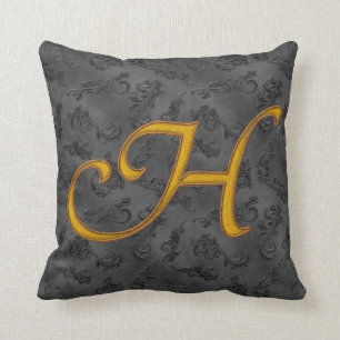 Gold Vintage Rose H Kissen