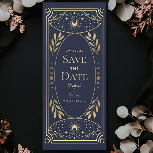 Gold Vintages Tarot Gothic Wedding Save the Date Einladung