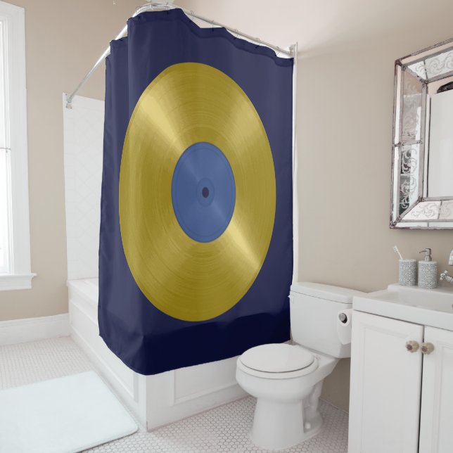 Gold Vinyl Record Album Duschvorhang (Beispiel)