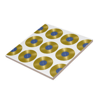 Gold Vinyl Record Album Fliese