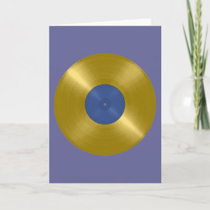 Gold Vinyl Record Album Karte