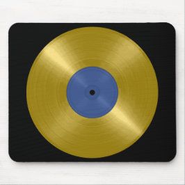 Gold Vinyl Record Album Mousepad