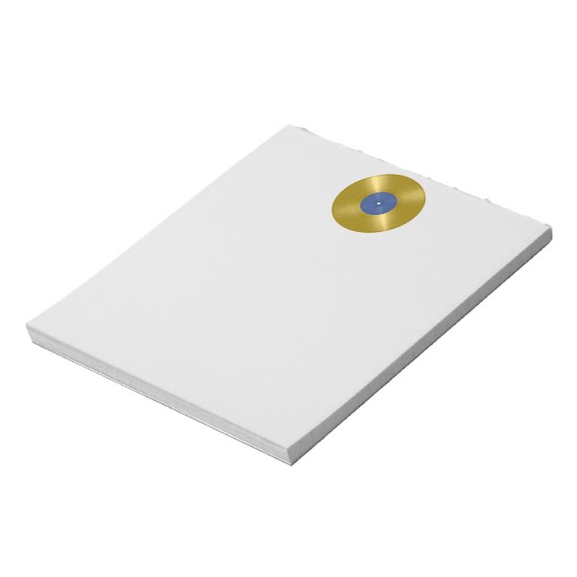 Gold Vinyl Record Album Notizblock (Rotiert)