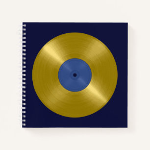 Gold Vinyl Record Album Notizbuch
