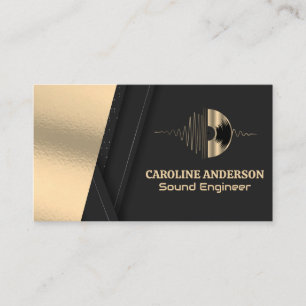 Gold Vinyl Record   Sound-Audio-Logo Visitenkarte