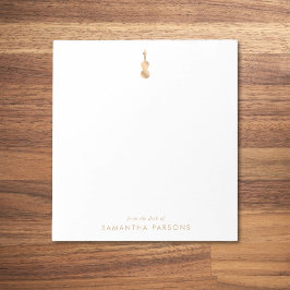 Gold Violin Einfaches Elegant Notizblock