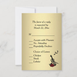 Gold Violin Music UAWG mit Entree Choice RSVP Karte