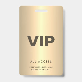 Gold VIP All Access Event Concept Match Party QR Ausweis