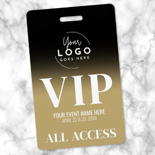 Gold VIP All Access Pass Veranstaltung Ausweis