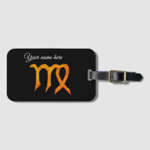 Gold Virgo Astrologie Schild Custom