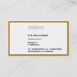 Gold Visitenkarte