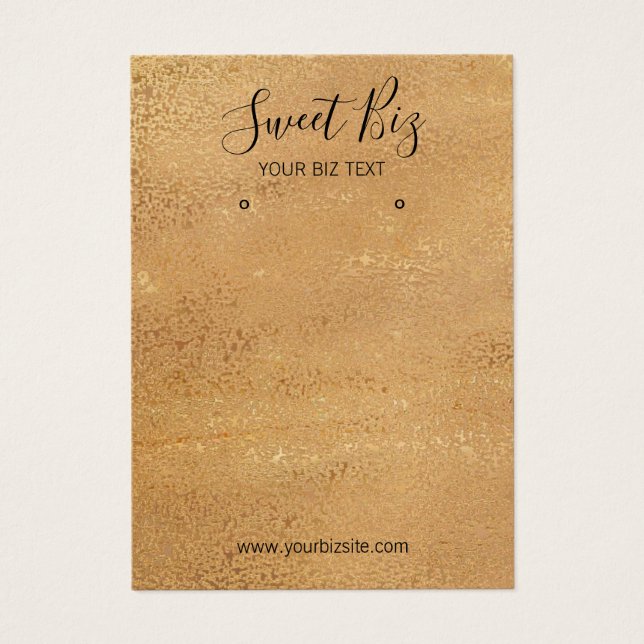 Gold-Visitenkarte für den Inhaber von Schmuck (Vorderseite)