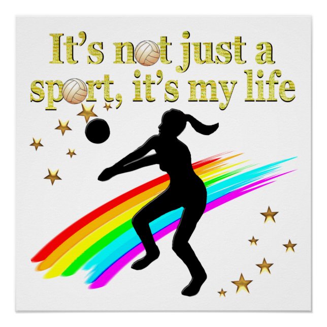 GOLD VOLLEYBALL IST MEIN LEBENSGESTALTUNG POSTER (Vorderseite)