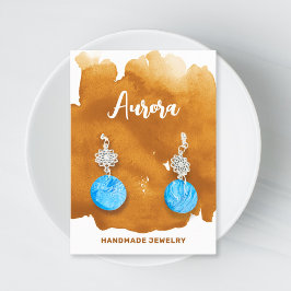 Gold Watercolor Wash Hand bemalt Moderne Juwelen Visitenkarte