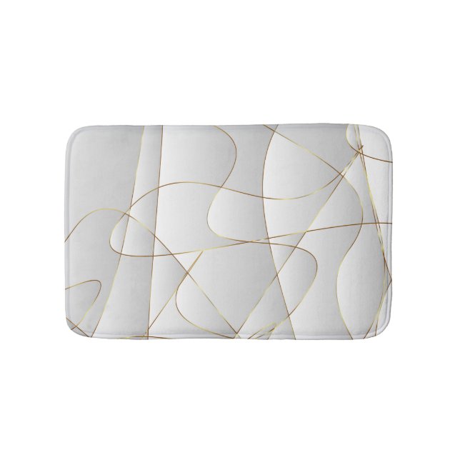 Gold Wavy Lines Badematte (Vorderseite)