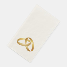 Gold Wedding Band Bild gedruckt Papier Napkin Serviette