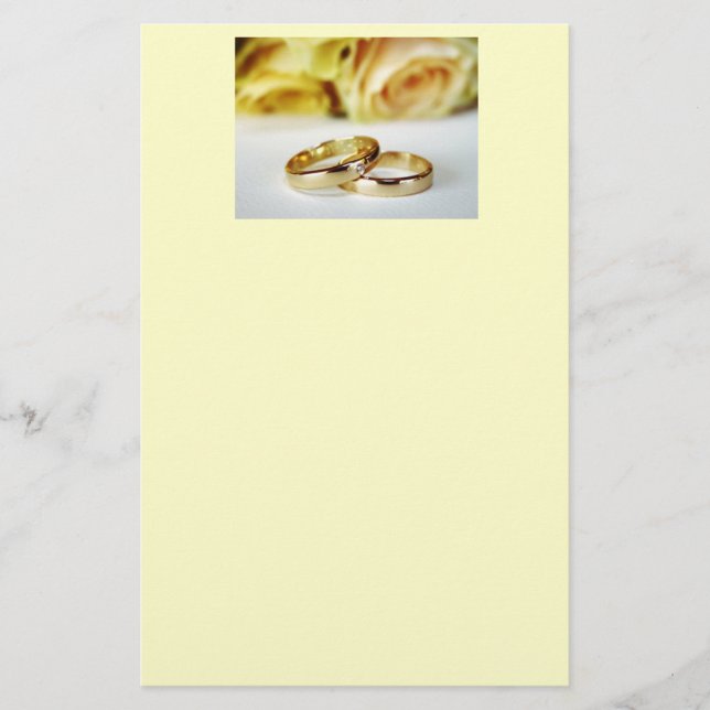 Gold Wedding Bands Briefpapier (Vorderseite)