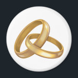 Gold Wedding Rings miteinander verbunden Magnet<br><div class="desc">Gold Wedding Rings verflochten,  vollständig anpassbar.</div>
