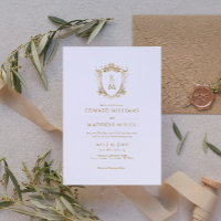 Gold Wedding Wappen Custom Wedding Initials