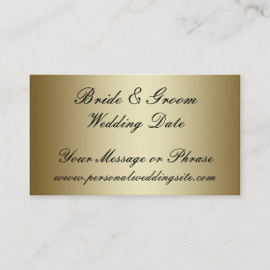 Gold Wedding Website Insert Card für Einladungen