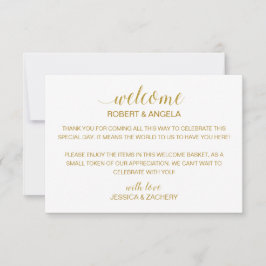 Gold Wedding Willkommensgeschenkkörbe mit Namen