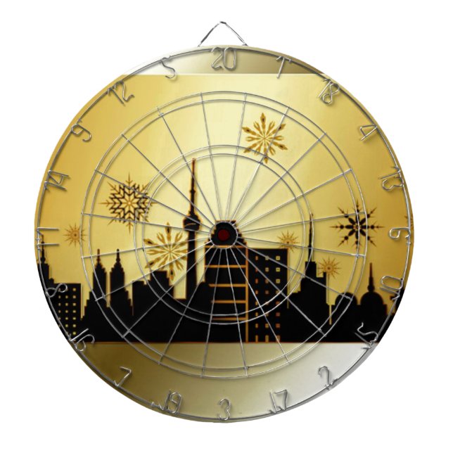 Gold Weihnachten Dartscheibe (vorne)