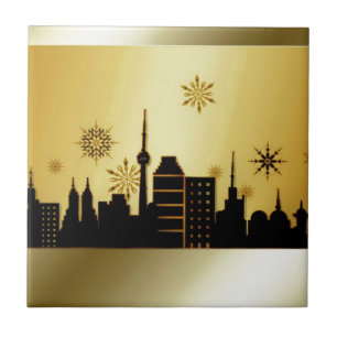 Gold Weihnachten Fliese