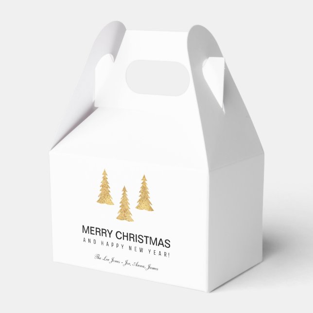 Gold Weihnachten Geschenkschachtel (Vorderseite)