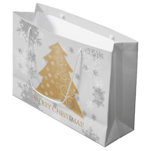 Gold Weihnachtsbaum Geschenktasche Große Geschenktüte
