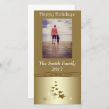 Gold Weihnachtsbaum glückliche Ferien