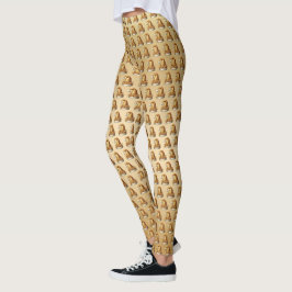 Gold Weihnachtsmannmütze Holiday Legging Leggings