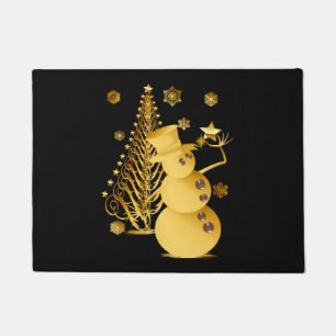 Gold Weihnachtsschneemann und Star Trek Fußmatte