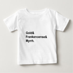 Gold Weihrauch & Myrrhe   Geschenke der Magier Baby T-shirt