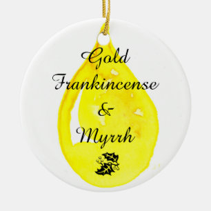 Gold, Weihrauch und Myrrhe. Verzierung Keramik Ornament