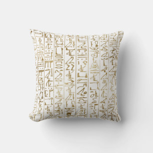 Gold & Weiß Ägypten Ägyptisch Glam Modern Chic Kissen