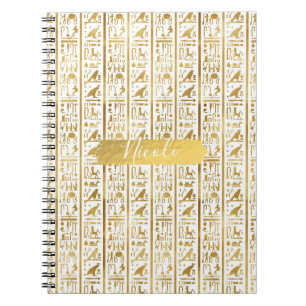 Gold & Weiß Ägypten Ägyptisch Glam Modern Chic Notizblock