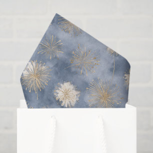 Gold Weiß Blau Glitzer Feuerwerk Seidenpapier