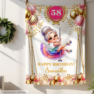 Gold Weiß Lustige Oma Decke Personalisiert