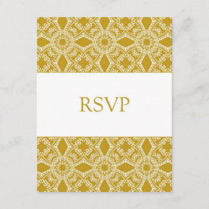 Gold/Weiß-UAWG zweiseitig RSVP Karte