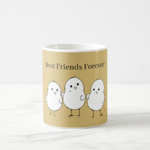 Gold Weiße Baby Küken Beste Freunde Für Immer Kaffeetasse