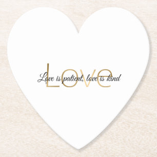 Gold Weiße Liebe Hochzeit  Untersetzer