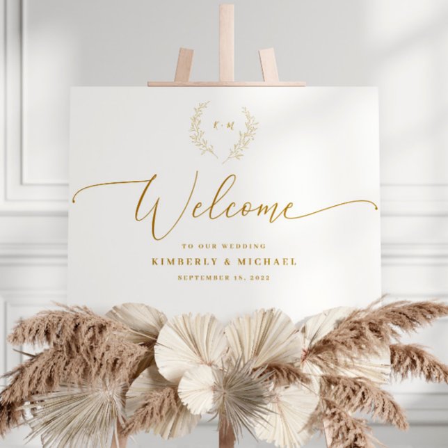 Gold Welcome Sign Wreath Poster (Von Creator hochgeladen)