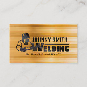 Gold Welding Slogans Business Cards Visitenkarte