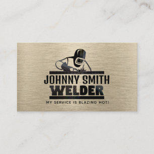 Gold Welding Slogans Business Cards Visitenkarte