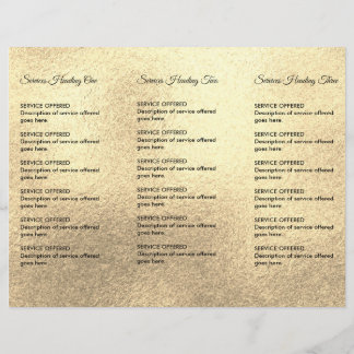 Gold Wellness-Center, Massage, Friseurmenü und Pre Flyer